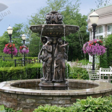 Heißer Verkauf Schöne Bronze Lebensgroße Vier Jahreszeiten Damen Garten Wasserfontäne